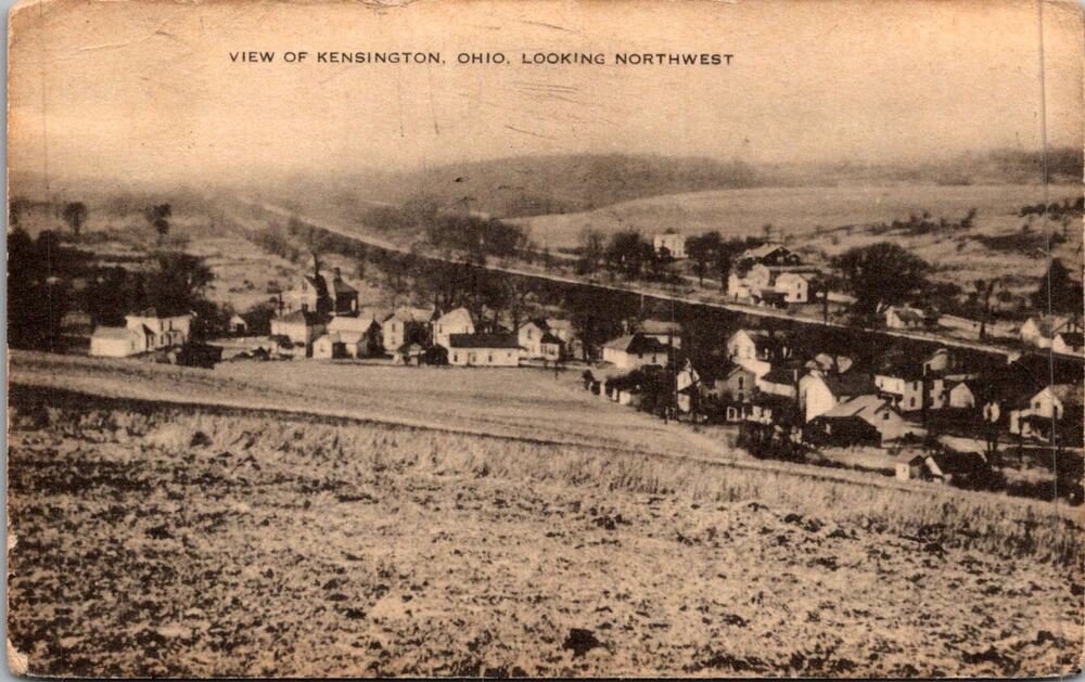 View of Kensington Looking Northwest in Ohio Vintage Postcard SP17-14